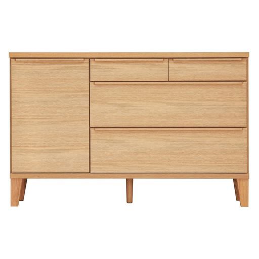 サイドボードキャビネットモダン収納棚オーク幅119 x奥行40 x高さ76.5 cm 446439