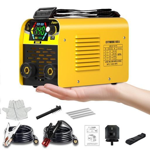 MJUMアーク溶接機 溶接専門家松本氏監修 100 V溶接機最大出力140 A液晶表示ミニポータブル1台2役MMA LIFTTIG対応IGBTインバーター直流板厚8 mmまで対応電流調整-電圧自動調整定格使用率60%アン…