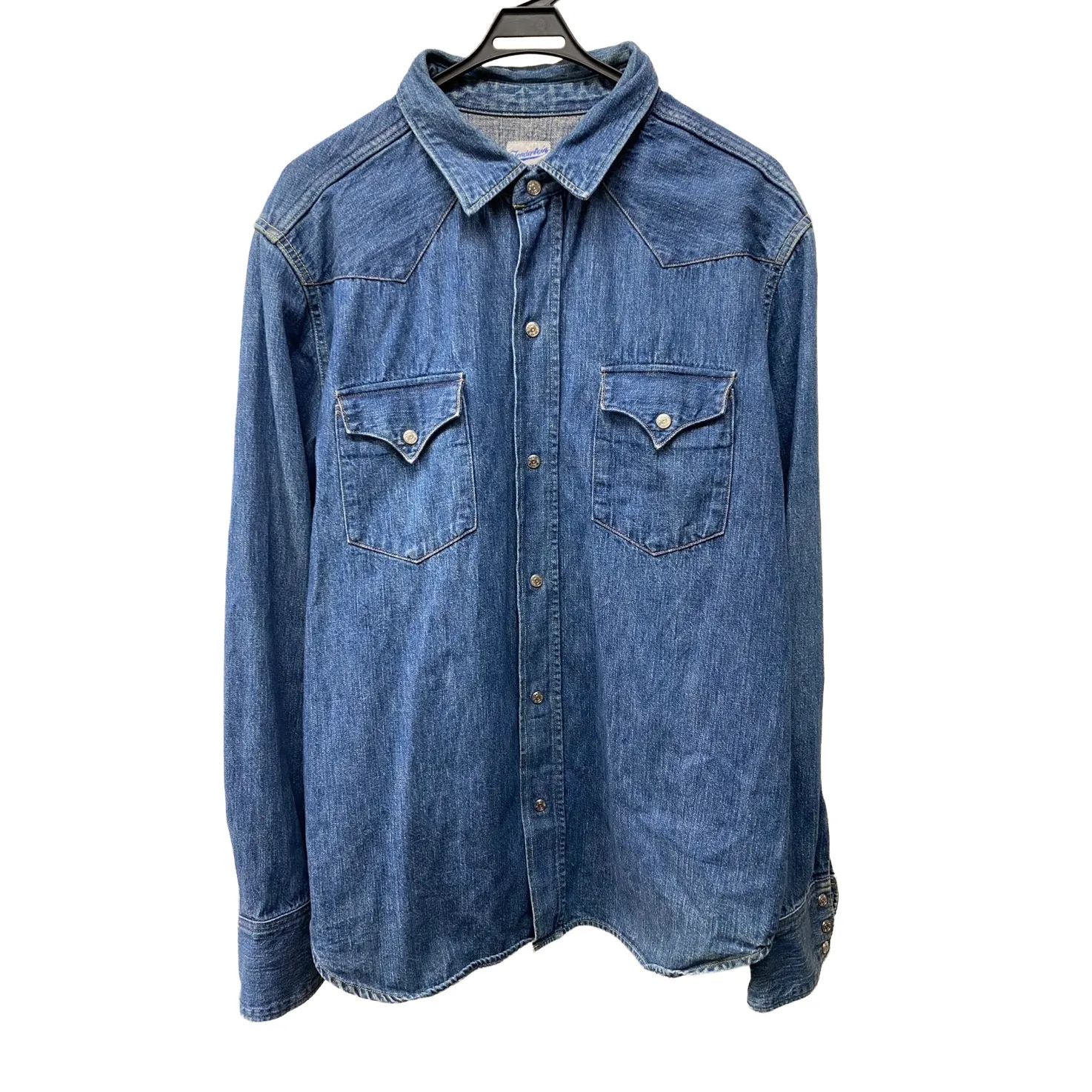 テンダーロイン TENDERLOIN デニム シャツ コットン インディゴブルー Lサイズ