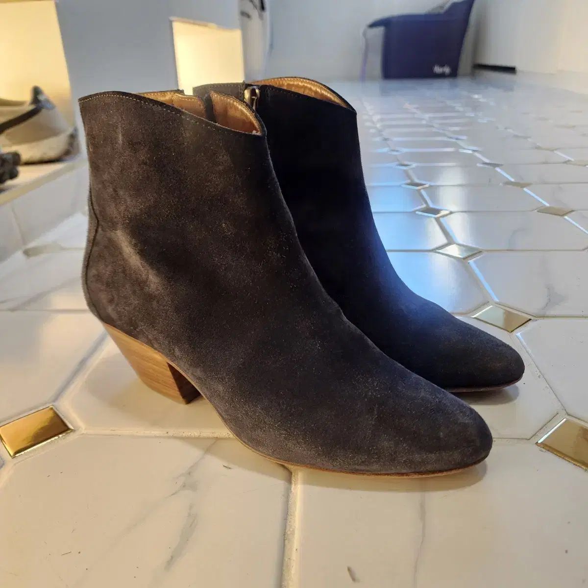 235 240 イサベルマラン スウェード アンクル ブーツ 37