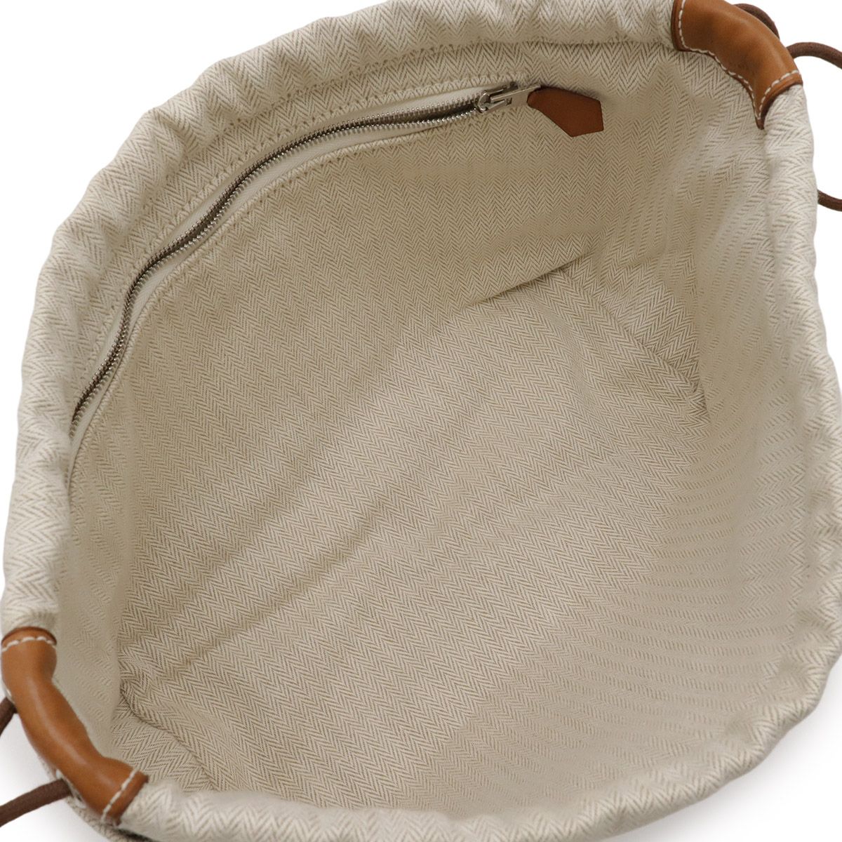 エルメス フールビ25 バッグインバッグ 化粧ポーチ コスメ マルチポーチ 小物入れ コットン素材 ナチュラル HERMES 【中古】 HERMES エルメス フールビ25 バッグインバッグ 化粧ポーチ コスメ