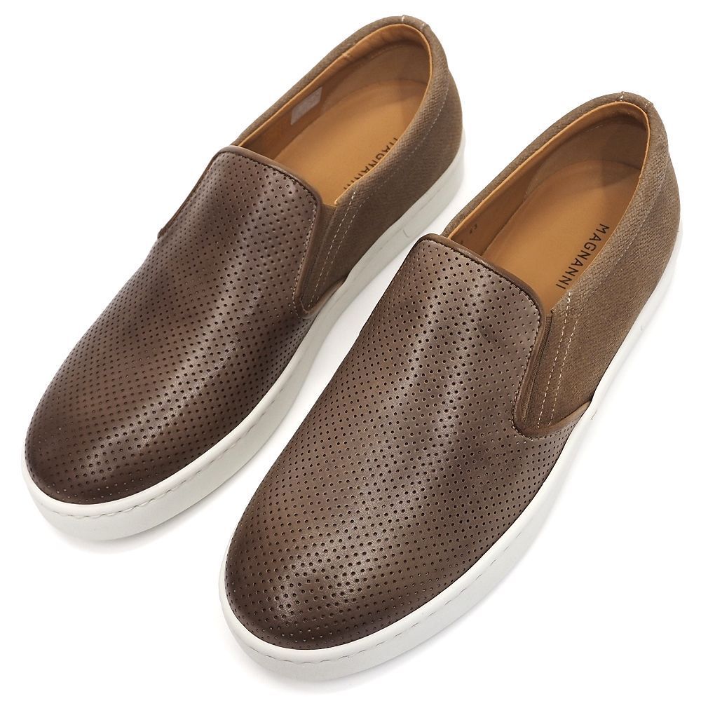 レザースニーカー サイズ 43 ベージュブラウン スリッポン マグナーニ メンズ 5 L|A 0778 S|KEC 08|