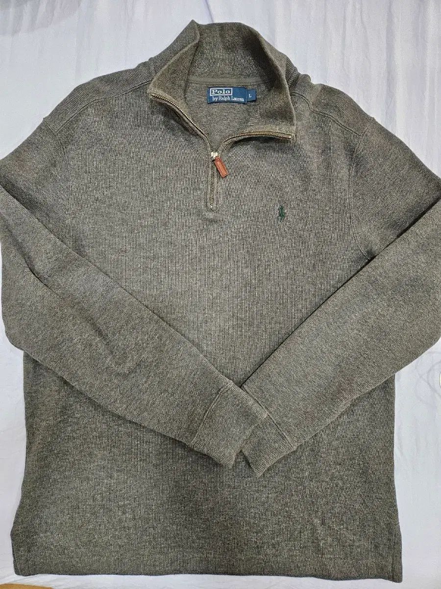 ポロラルフローレン ハーフジップ グレー ラージ