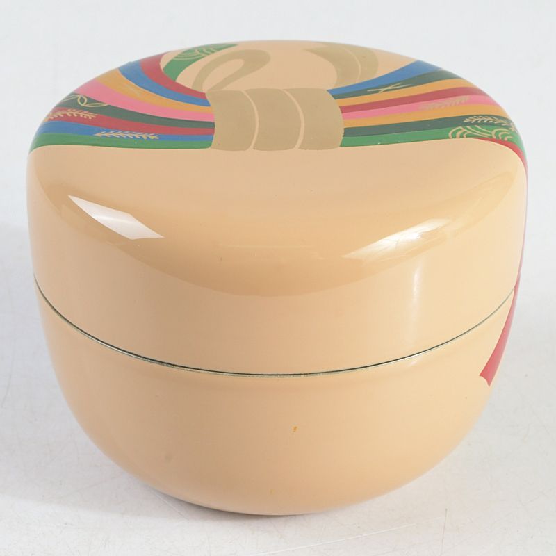 茶道具　輪島塗　川端光峰作　白漆塗　熨斗蒔絵　平棗　共箱　V　5744 茶道具 輪島塗 川端光峰作 白漆塗 熨斗蒔絵 平棗 共箱 V S546 - メルカリ