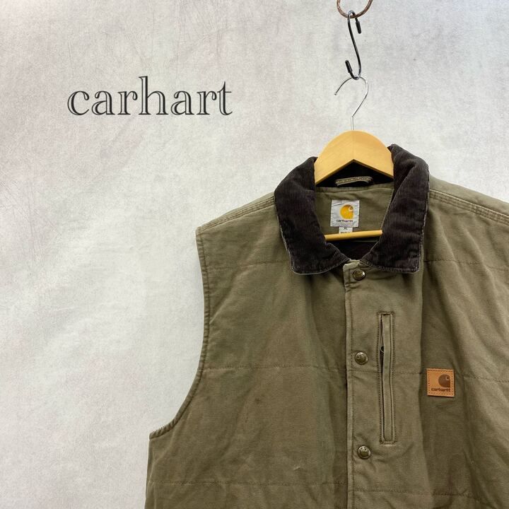 Carhartt カーハート ダック ベスト トップス XL ブラウン メンズ ファッション