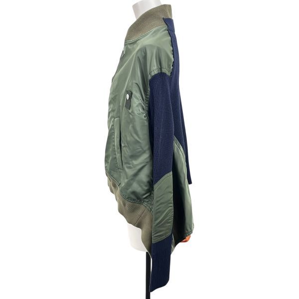 ◇ サカイ sacai ブルゾン MA-1 ナイロンツイル カーキ ネイビー