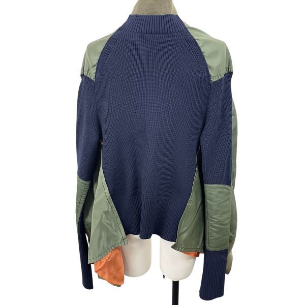 ◇ サカイ sacai ブルゾン MA-1 ナイロンツイル カーキ ネイビー