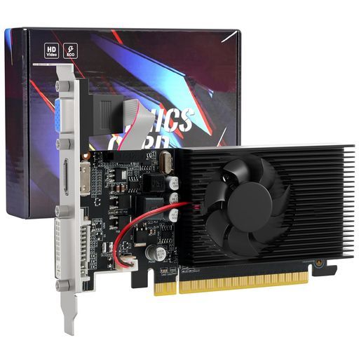 Artudatechグラフィックボード メモリ搭載グラボ高周波数コア処理128ビットビデオメモリ幅gpu高精細ビデオ出力ビデオカードシングルファン冷却システム静音設計グラフィックカー…