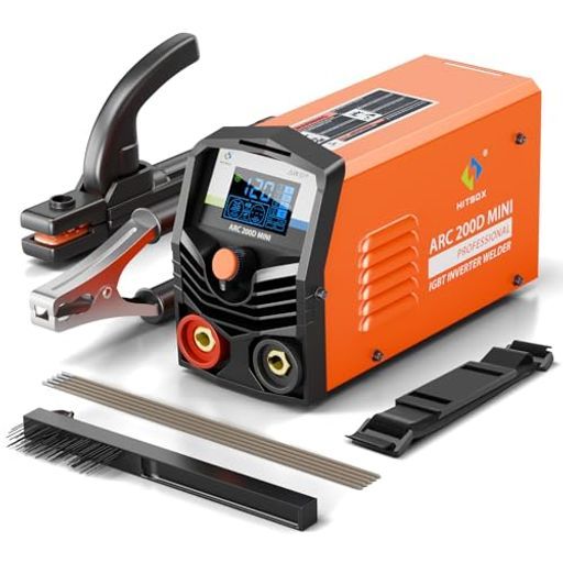 HITBOXアーク溶接機小型溶接機100 V 140 A被覆アーク溶接 台2役簡易MMA溶接機液晶表示インバーター直流定格使用率45%VRD搭載手棒溶接機ARC溶接機DIY初心者向け家庭用|プロ対応車