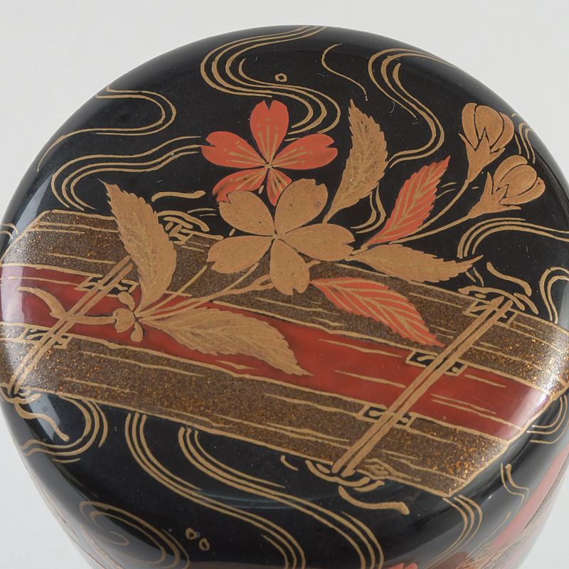 茶道具 蒔絵師 小三郎作 花筏蒔絵 中棗 共箱 V S548 - メルカリ