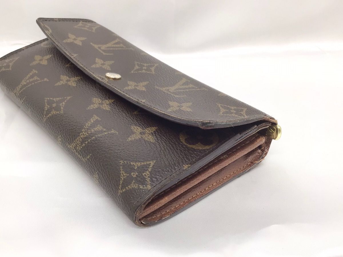 ルイヴィトン Louis Vuitton ポルトフォイユサラ モノグラム 反れ ホツレ です 画像 お願い致します M-1789