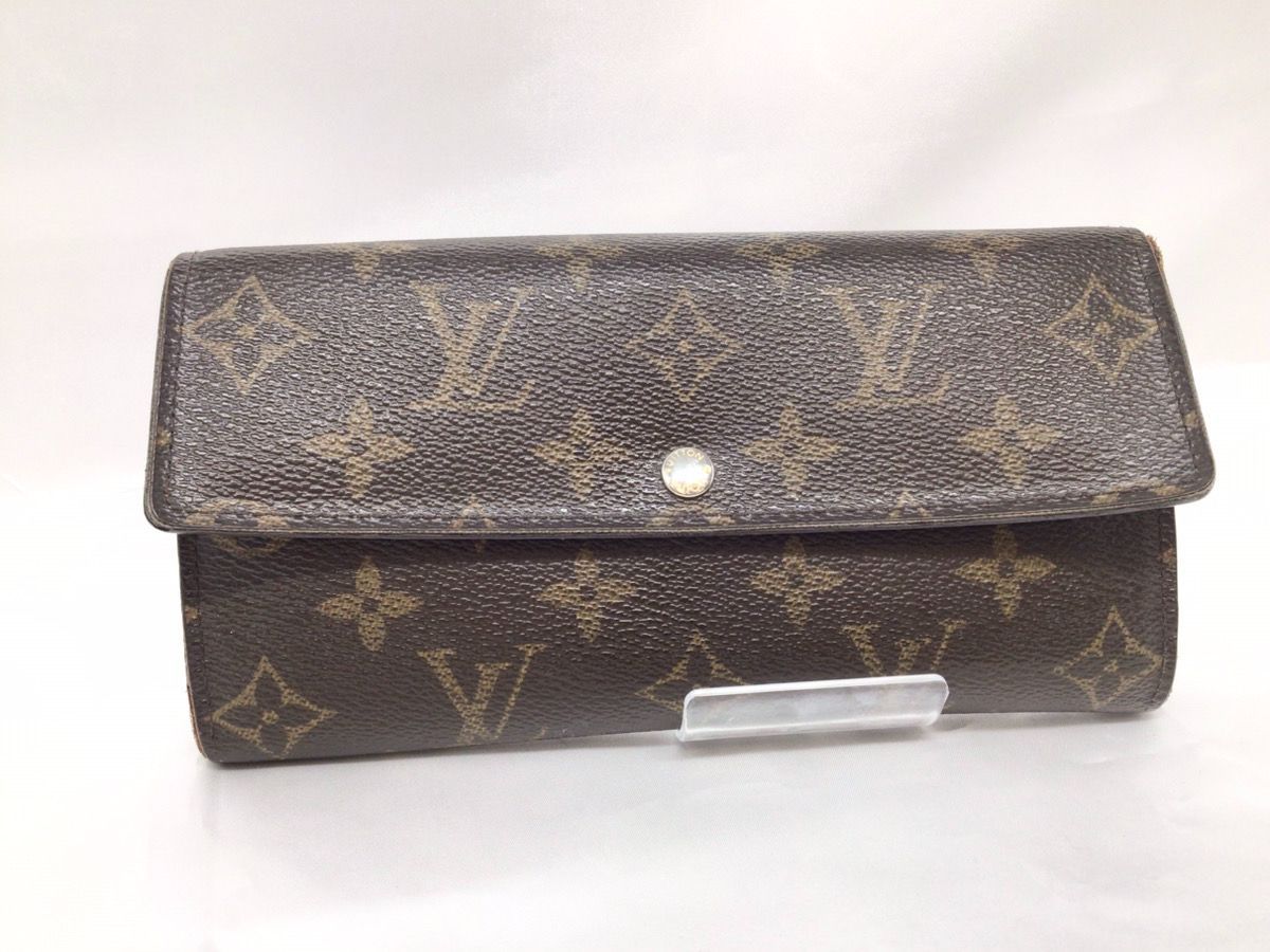 ルイヴィトン Louis Vuitton ポルトフォイユサラ モノグラム 反れ ホツレ です 画像 お願い致します M-1789