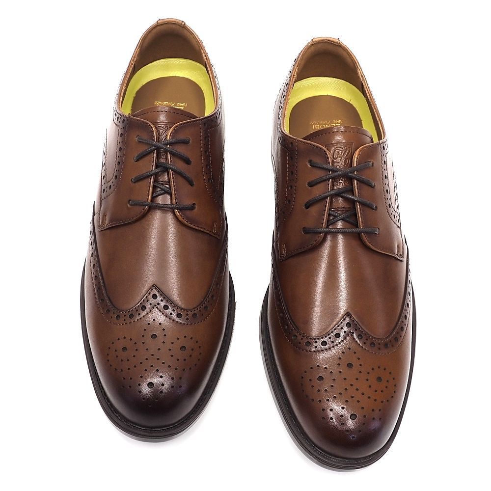 ZENOBI ウイングチップ 革靴 サイズ 40 ブラウン レザーシューズ ゼノビ メンズ 5 L|A 0767 S|LAN 08|