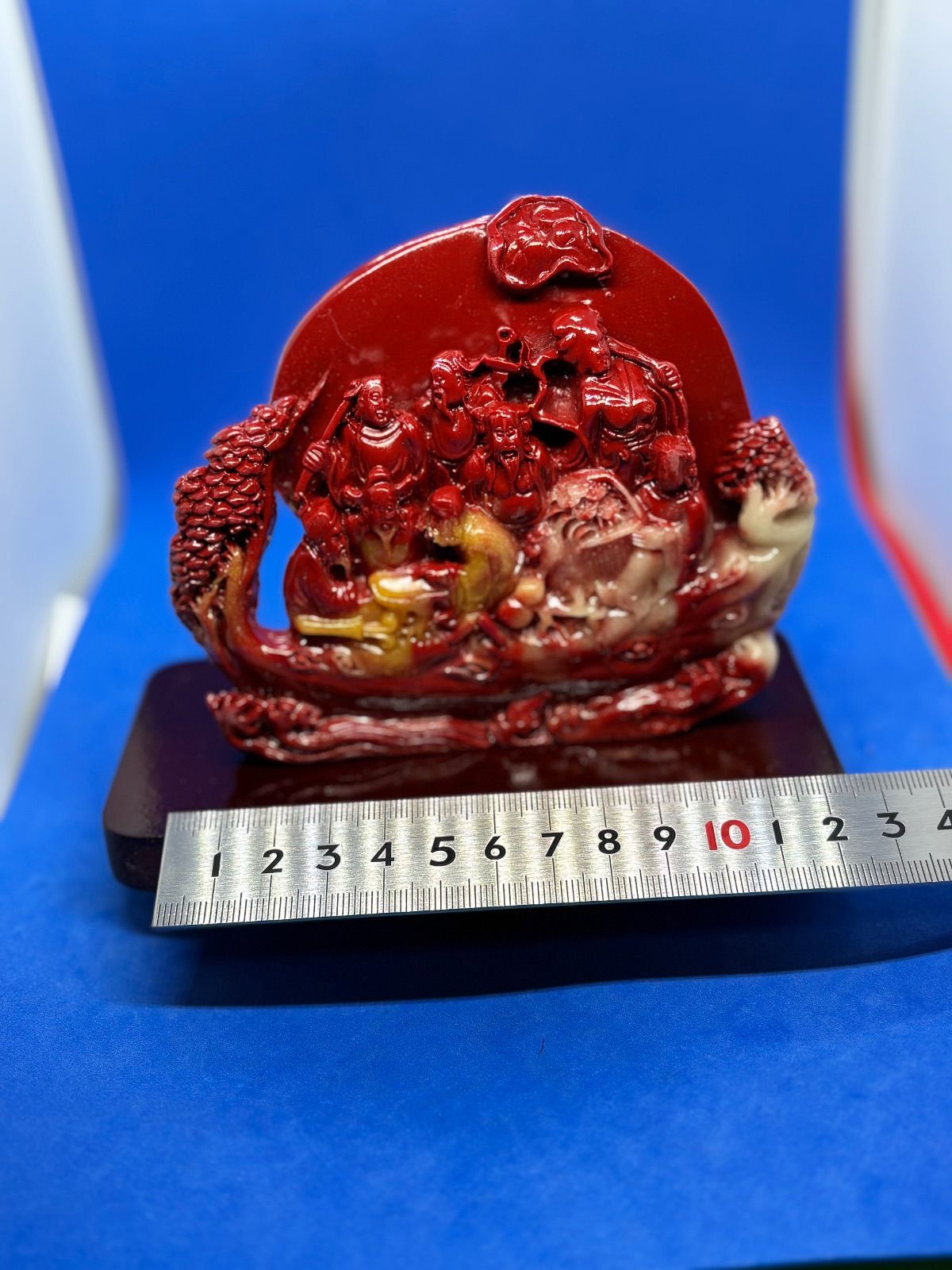 極美品 寿山石荔枝凍 八仙過海 精雕摆件約13×11×3cm370g 5895 - メルカリ