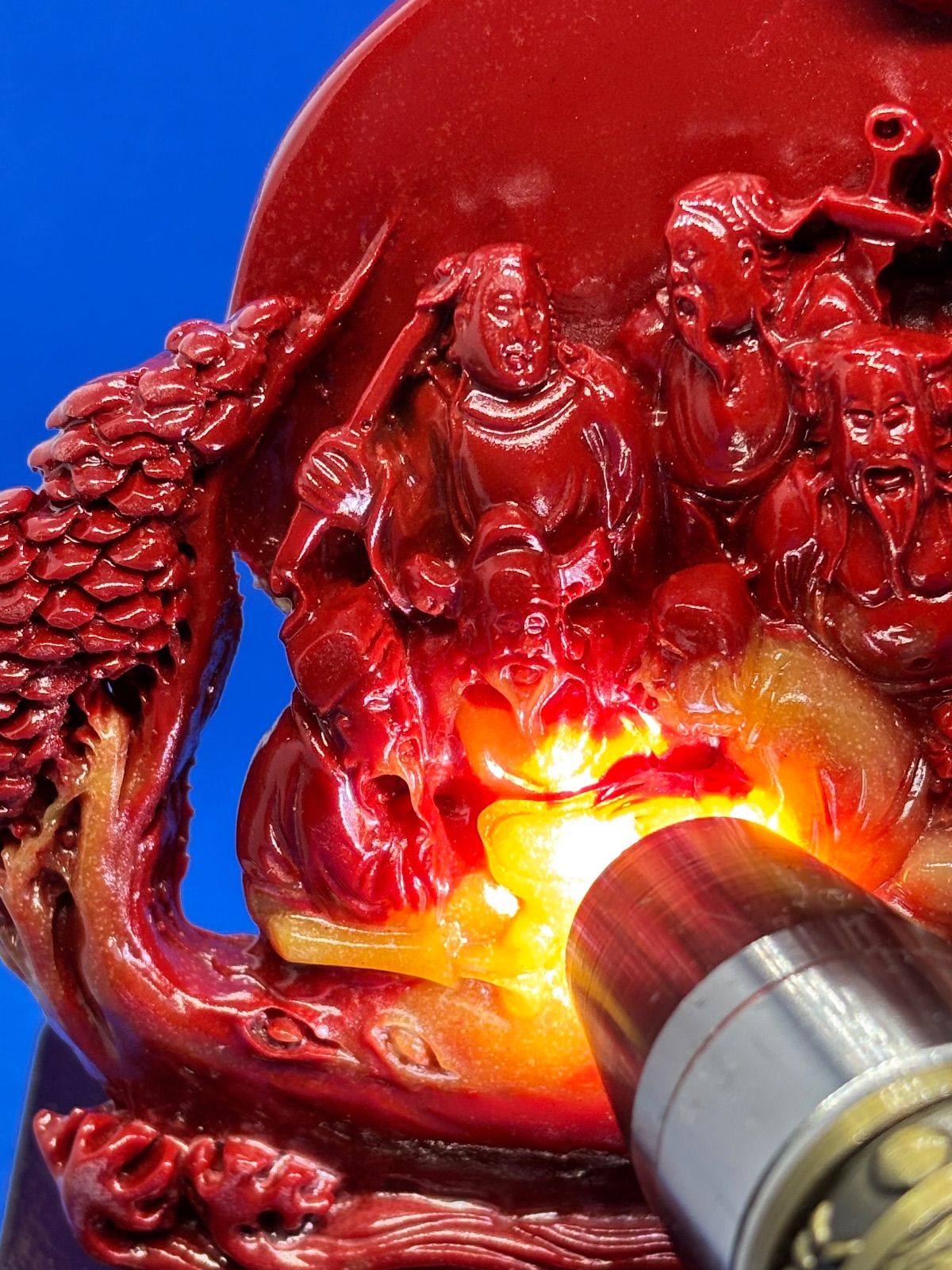 極美品 寿山石荔枝凍 八仙過海 精雕摆件約13×11×3cm370g 5895 - メルカリ