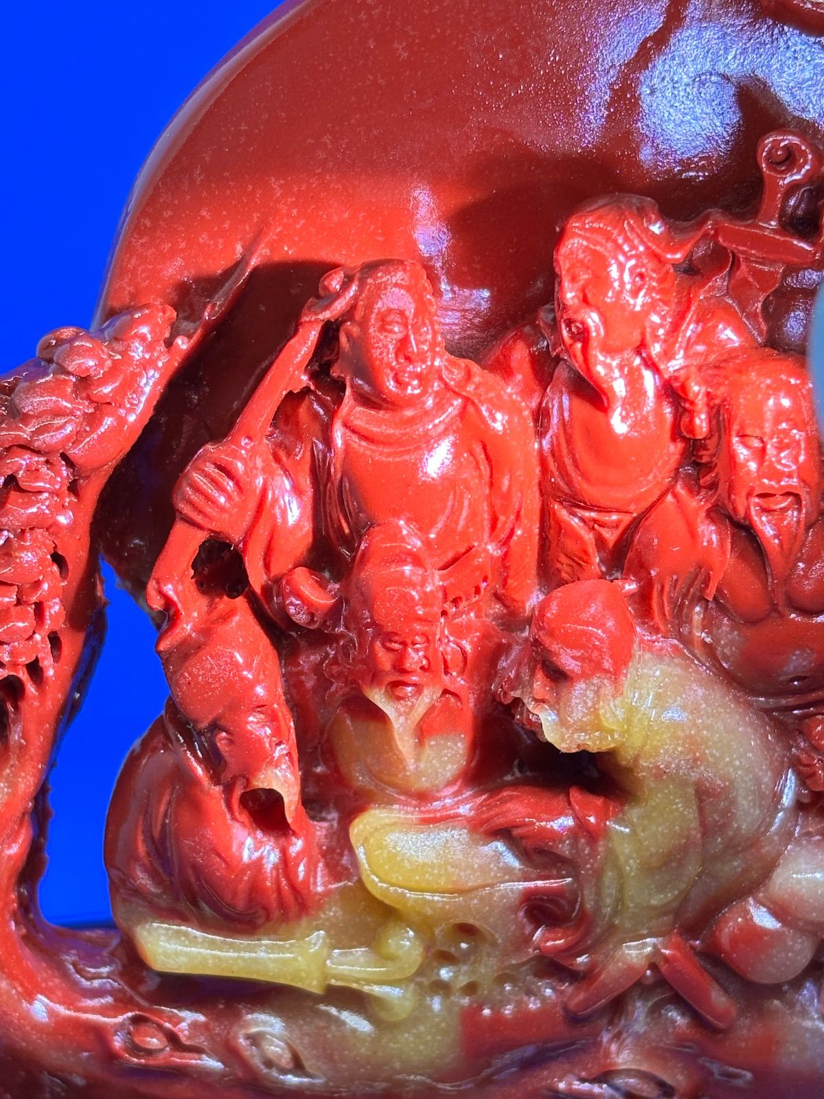 極美品 寿山石荔枝凍 八仙過海 精雕摆件約13×11×3cm370g 5895 - メルカリ