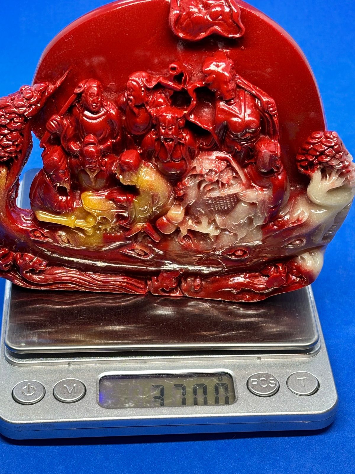 極美品 寿山石荔枝凍 八仙過海 精雕摆件約13×11×3cm370g 5895 - メルカリ