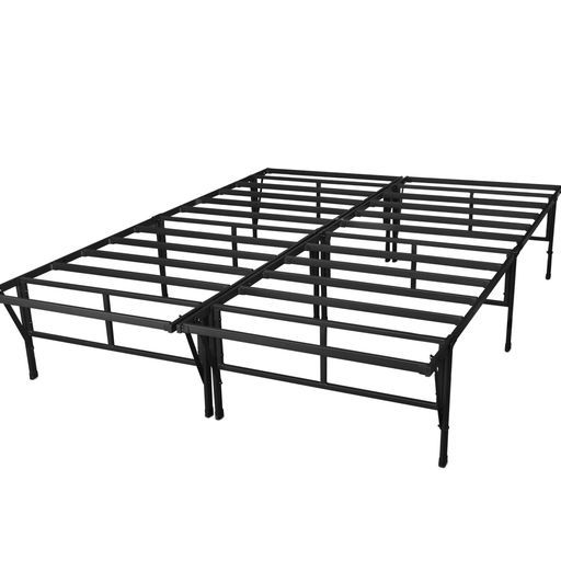 YouTen ユーテン ベッドフレームアイアンベッド折りたたみパイプベッド脚付きベッドダブルブラックチールカビない頑丈設計簡易ベッドすのこススチールベッド収納ベッドフレームベッド…