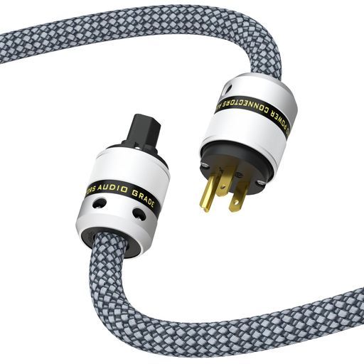 Preffair ハイエンド電源線99.998%銅シールド高忠実電源線交流ケーブル 銅メッキ3ピン付き米国プラグ DVD|アンプ|デコーダ|超低音スピーカ|AMP用IEC 15プラグ 2 M
