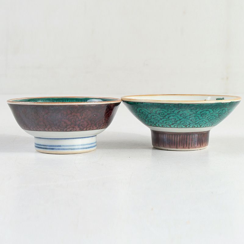 茶道具 九谷焼 柳雨軒 二代 徳田八十吉造 酒盃など 3点 共箱 V S549