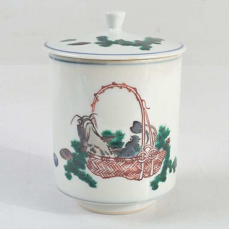 茶道具 九谷焼 柳雨軒 二代 徳田八十吉造 酒盃など 3点 共箱 V S549