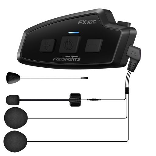 バイクインカムFX 10 Cメッシュインカムデュアルチップ音楽ながら通話音楽共有会話人数制限なしチャンネル インカムバイク用HIFI音質FMラジオIP 67防水CVC-ENCノイズキャンセル