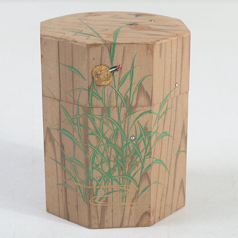 茶道具　越前塗　中出松峰造　神代杉　蛍文　八角茶器　共箱　V　5740 茶道具 越前塗 中出松峰造 神代杉 蛍文 八角茶器 共箱 V S550 - メルカリ