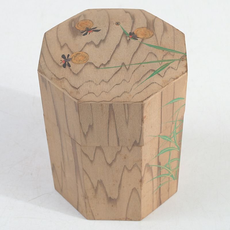 茶道具　越前塗　中出松峰造　神代杉　蛍文　八角茶器　共箱　V　5740 茶道具 越前塗 中出松峰造 神代杉 蛍文 八角茶器 共箱 V S550 - メルカリ