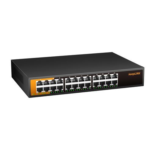 keepLiNKスイッチングハブ24ポートGiga対応金属筺体静音ファンレスアンマネージスイッチ