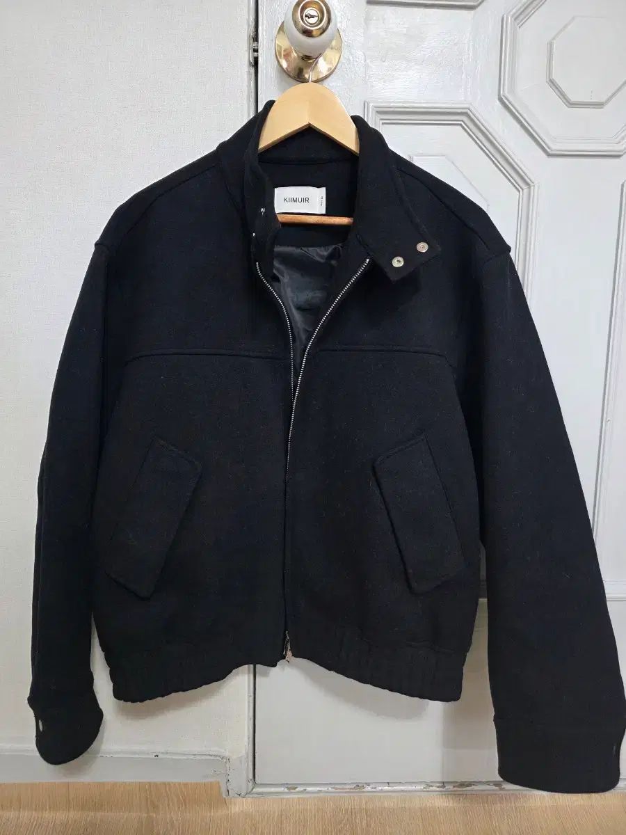 キミュア ウール ハリントン ジャケット ブラック M