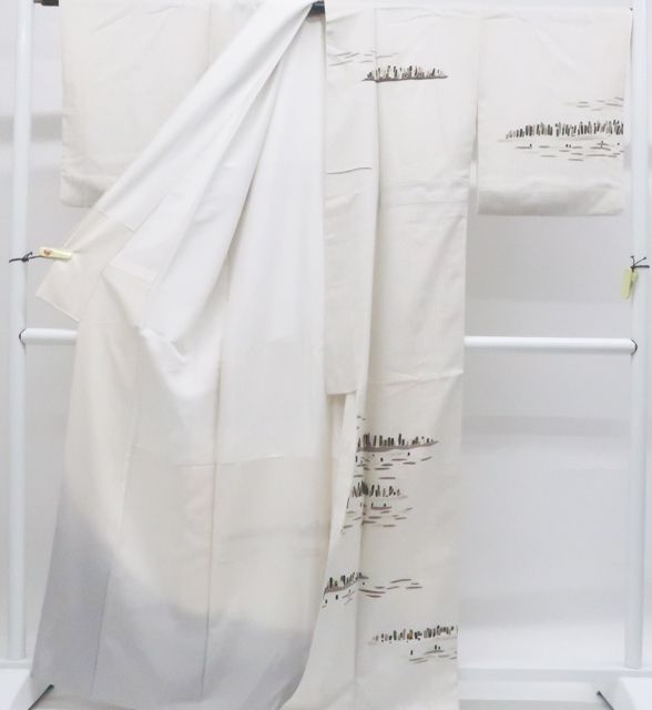  京松 訪問着 正絹 着物 身丈165 cm 裄丈67 kyo 7 z 12-1560 着物 着物 浴衣