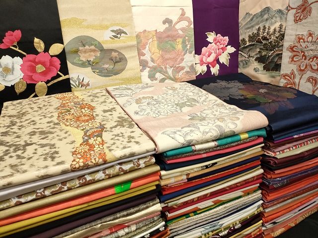 名古屋帯 まとめて100点 風景 辻が花 更紗 花柄 綴れ 作家物 手描き 金銀糸 など 着用 多数 ♥品あり 全て正絹 se 3936