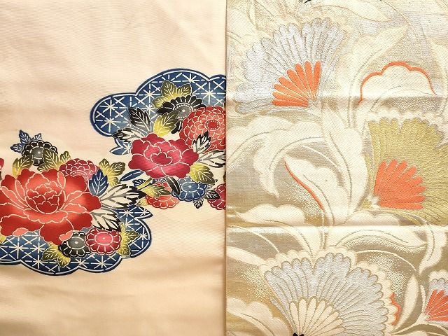 平和屋本店□名古屋帯 まとめて100点 蝶 風景 乱菊 花柄 型染め 金銀糸