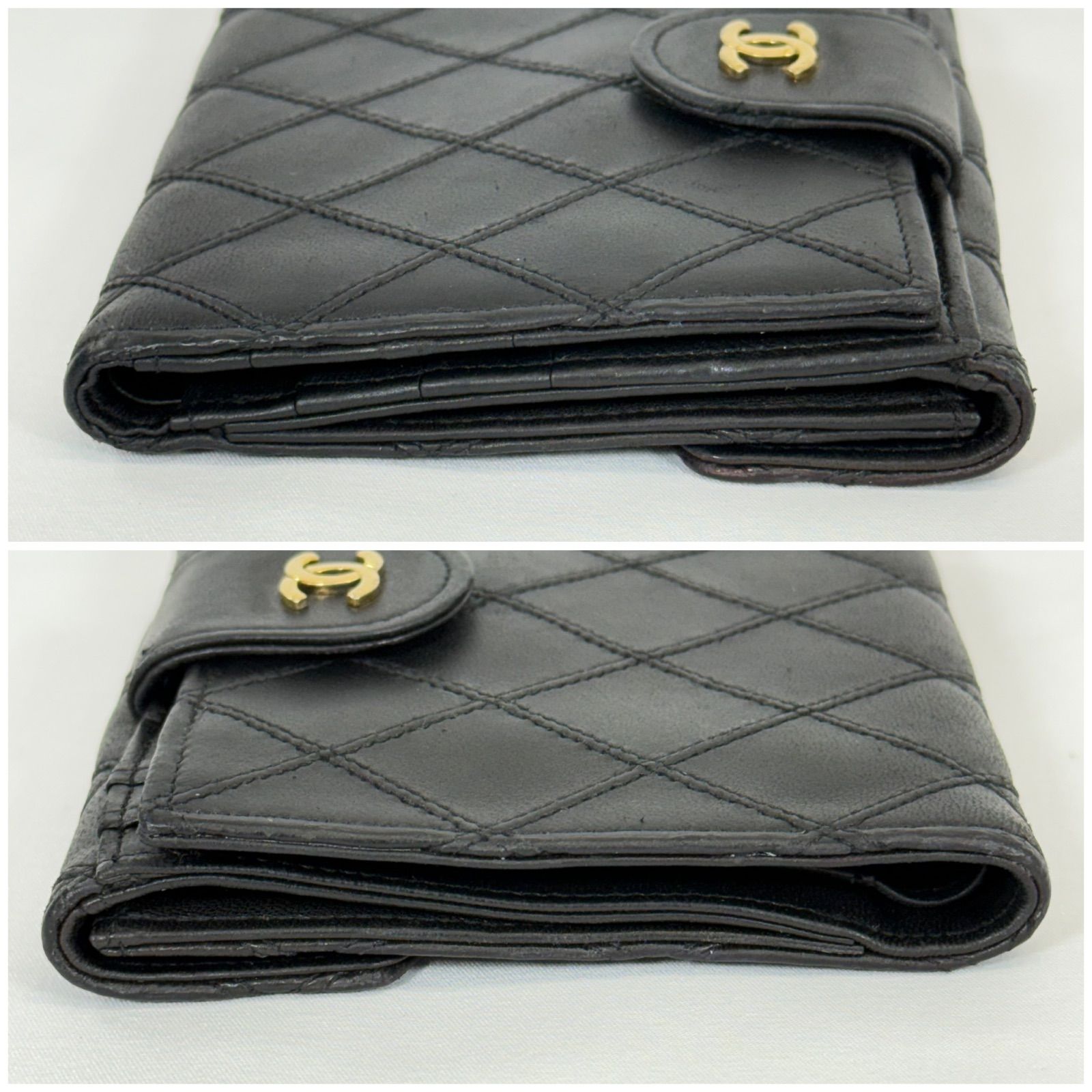 新品　CHANEL ビコローレ ラムスキン コンパクト 二つ折り財布 Wホック CHANEL ビコローレ ラムスキン コンパクト 二つ折り財布 Wホック 新品