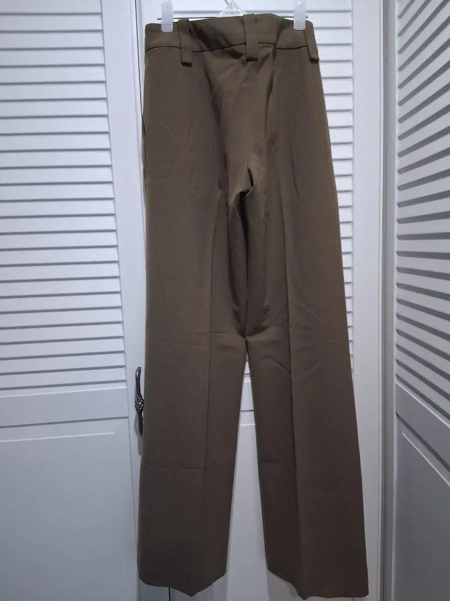  ヴェルサーチェ レディース ウール ズボン セミ ワイド フィット スラックス パンツ