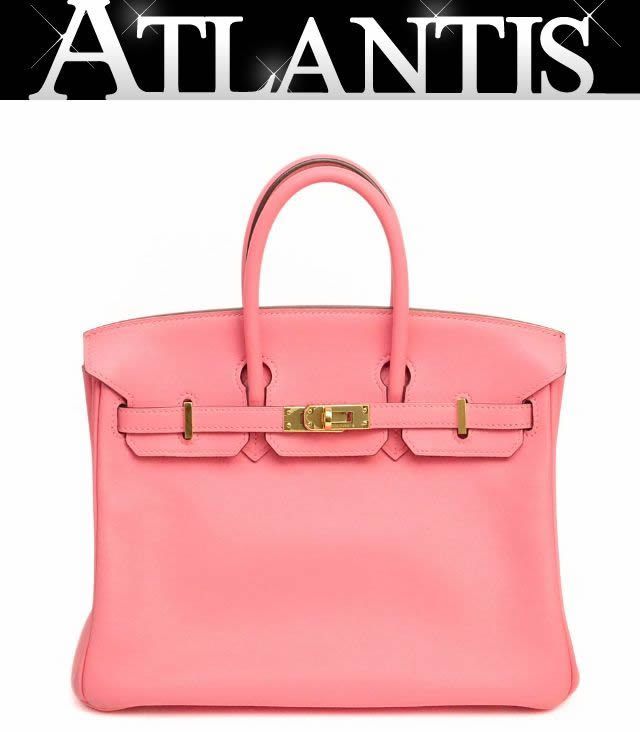 【5pa0433-g-h】エルメス ハンドバッグ バーキン25 スイフト ローズアザレ A刻印【中古】レディース 広尾店】エルメス HERMES バーキン25 ハンドバッグ スイフト