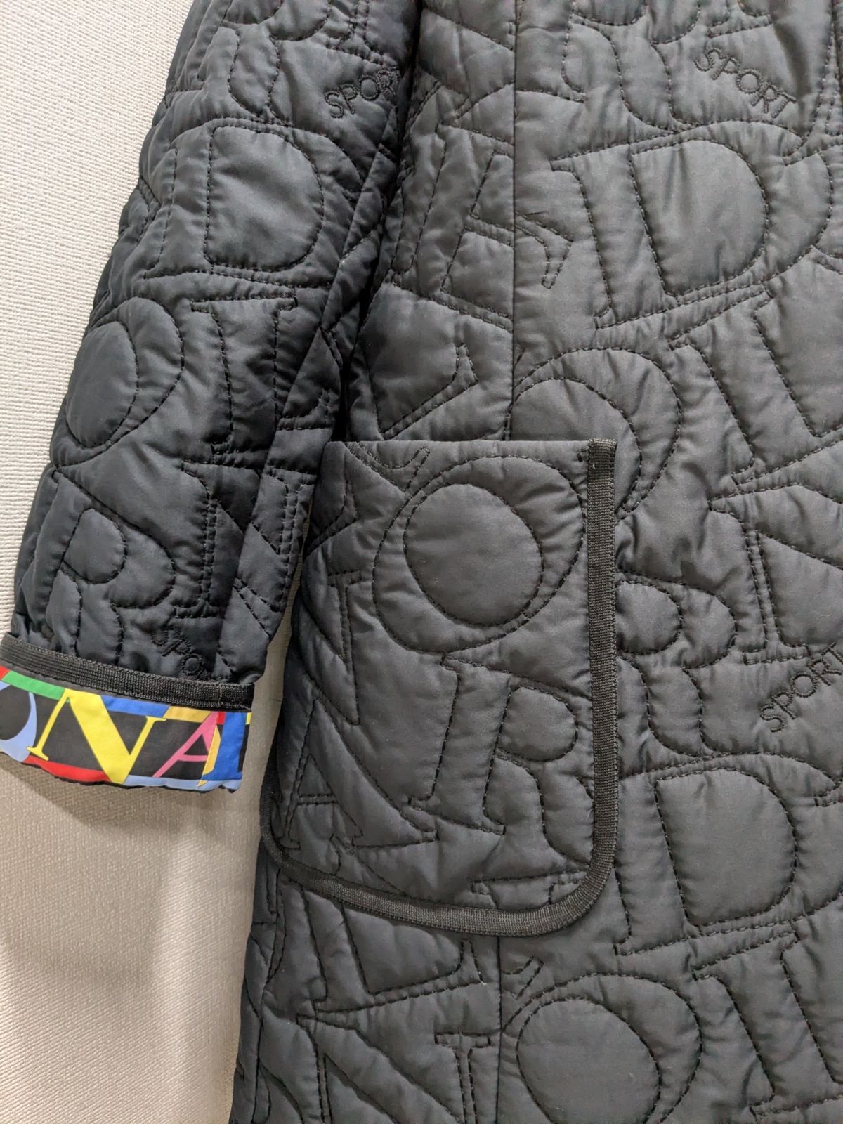 レオナール スポーツ LEONARD SPORT ロゴキルティング 中綿コート