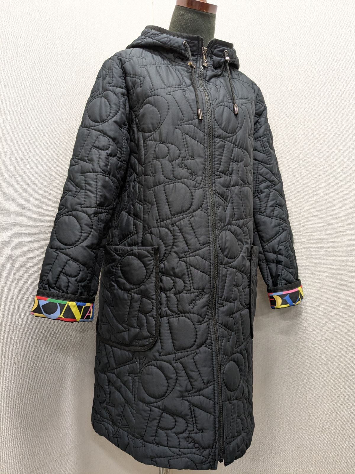 LEONARD レオナール　キルティングコート　ゆったり　美品 レオナール スポーツ LEONARD SPORT ロゴキルティング 中綿コート