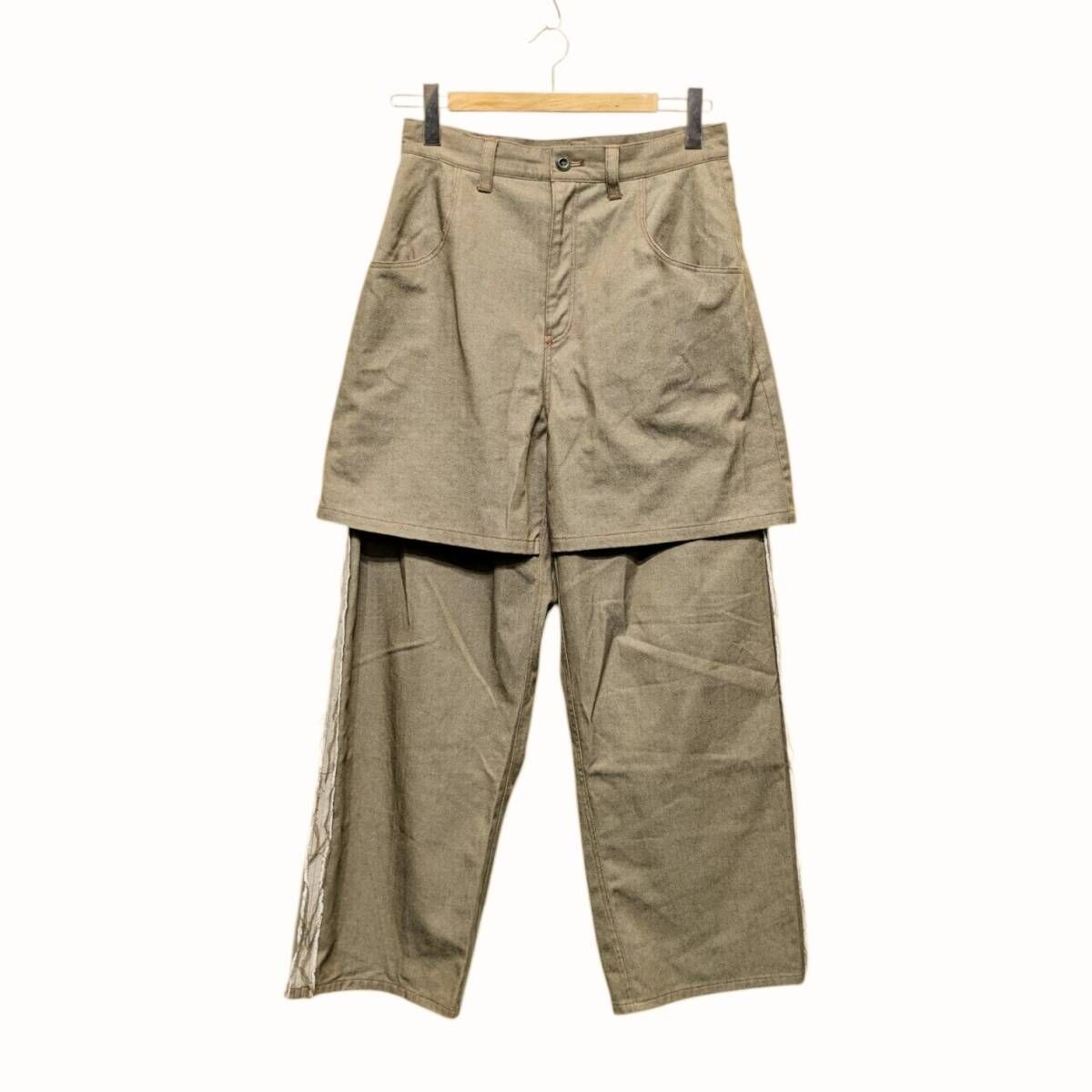 24 AW MILK BOY ミルクボーイ LAYERED PANTS レイヤードパンツ ブラウン ベージュ系
