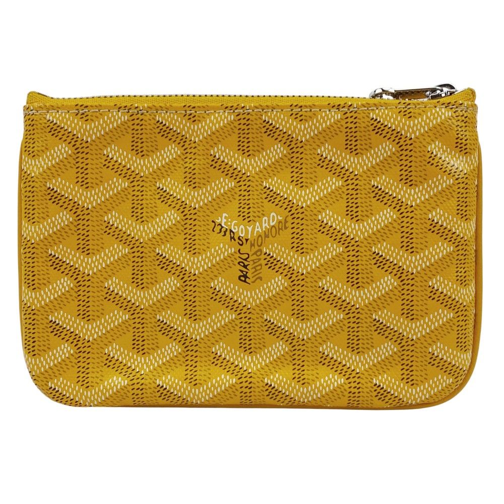 ゴヤール 新同 セナ ミニポーチ 小物入れ コインケース 小銭入れ PVC イエロー 518751 11