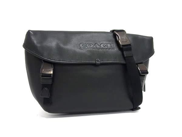 COACH コーチ ボディバッグ ウエストバッグ リーグ オーバーサイズド スリング C 2293 ブラック レザー ユニセックス