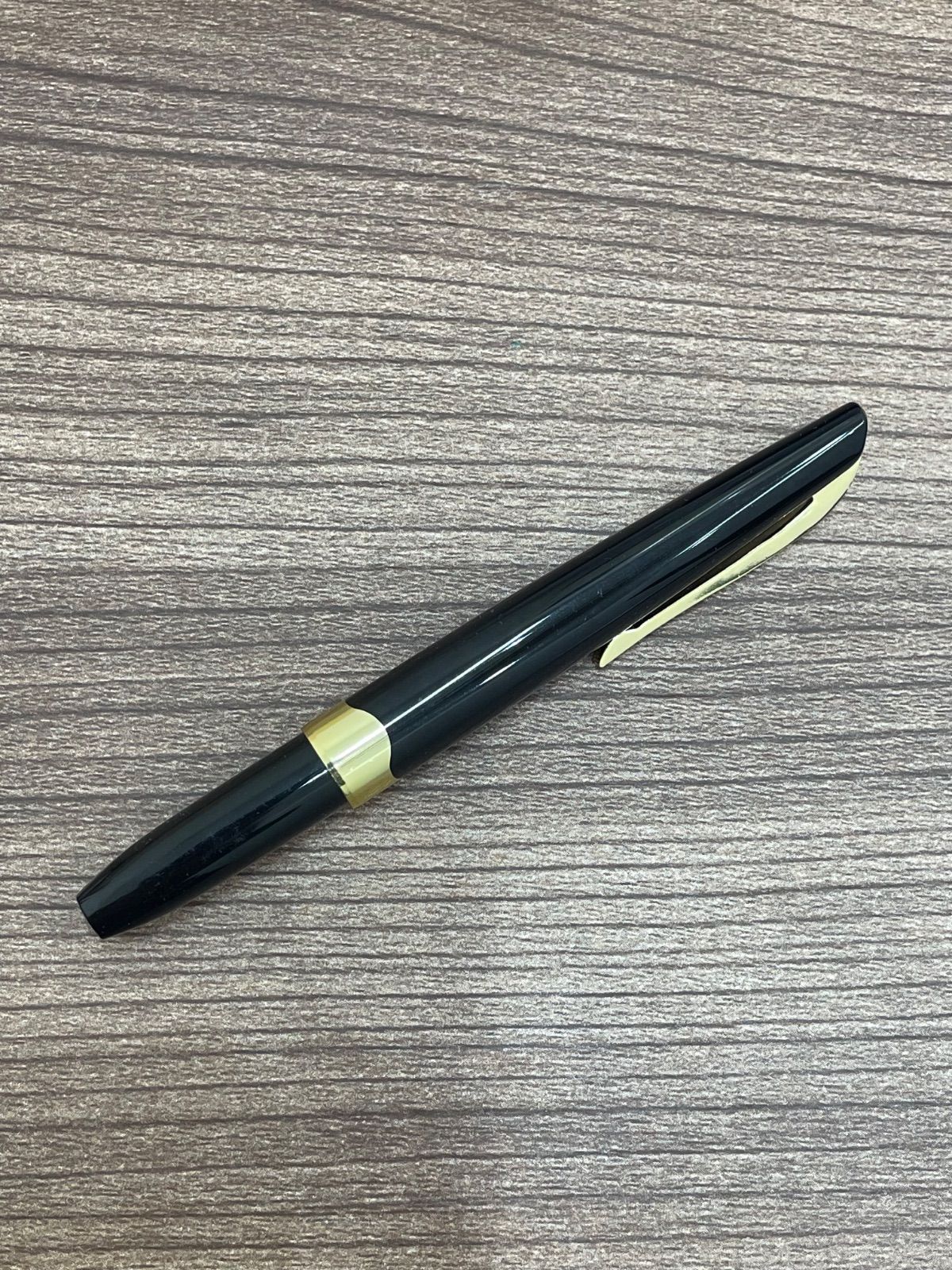 ◎ プラチナ 万年筆 18 K 細軟 ブラック×ゴールド