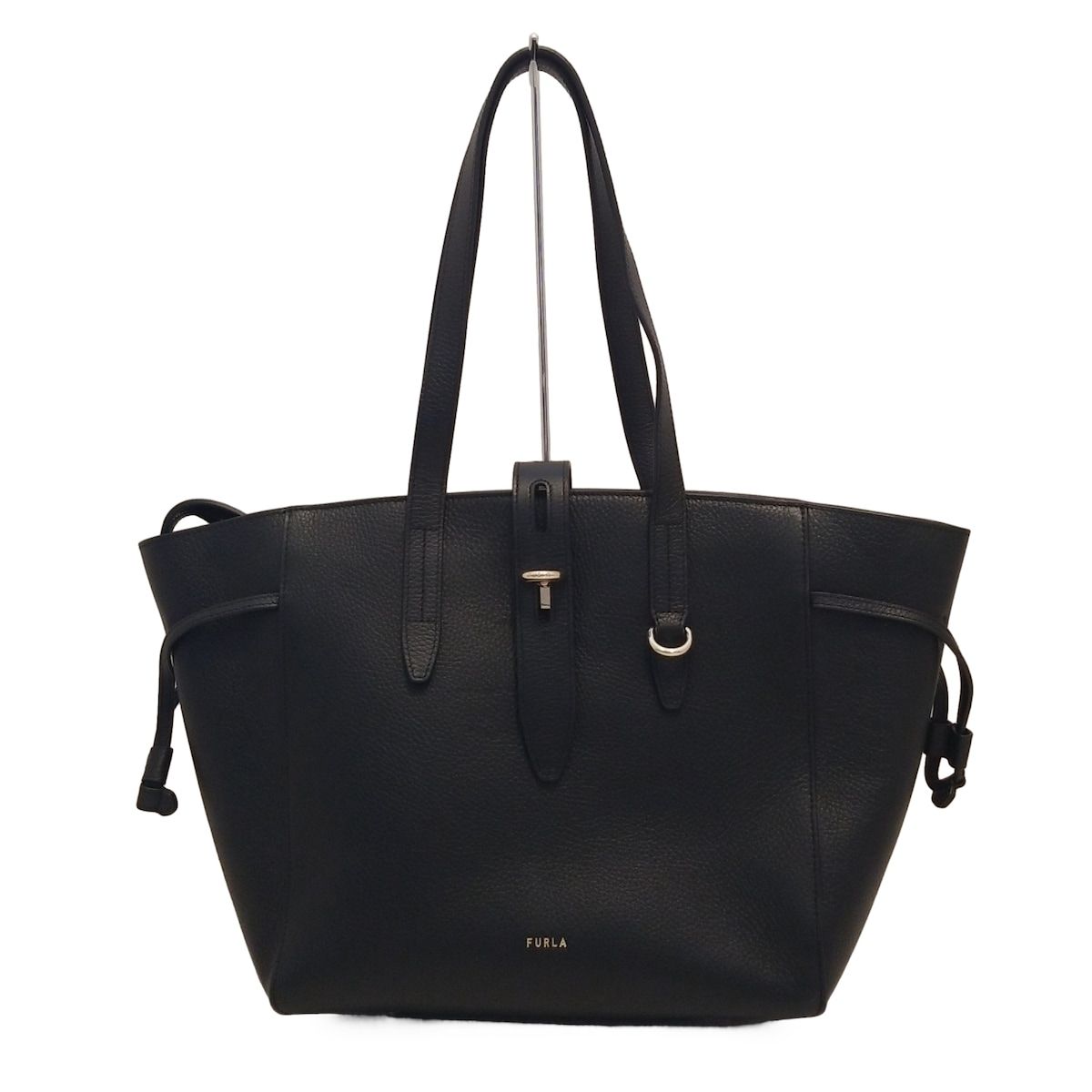 FURLA フルラ ショルダーバッグ ネット 黒 レザー