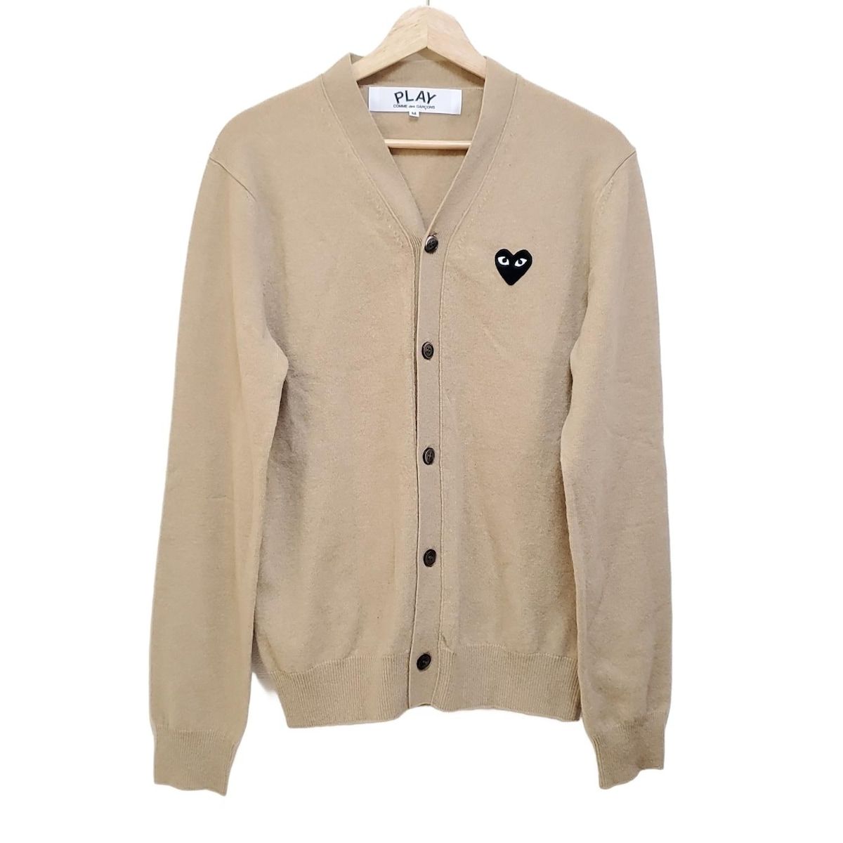 PLAY COMMEdesGARCONS プレイコムデギャルソン カーディガン サイズM レディース - ベージュ 長袖|ハート