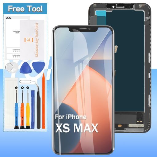 IncellForiPhoneXsMax液晶パネル画面交換修理用タッチパネルセット6.5インチ液晶パネルガラススクリーン修理パーツデジタイザ修理工具セット付き+保護フィルム+防水シール付き