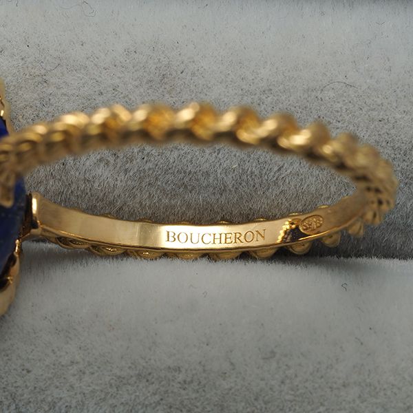 ブシュロン リング ラピスラズリ セルパンボエム 50号 K18YG 保証書