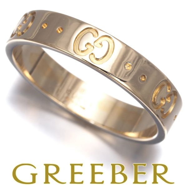 グッチ リング アイコン スリム 14号 K 18 YG 183055