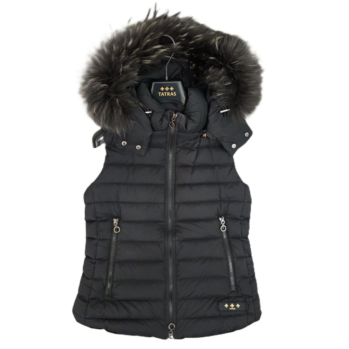 TATRAS タトラス ORSIERA オルシエラ ファー付き 取り外し ダウンベスト レディース S ナイロン