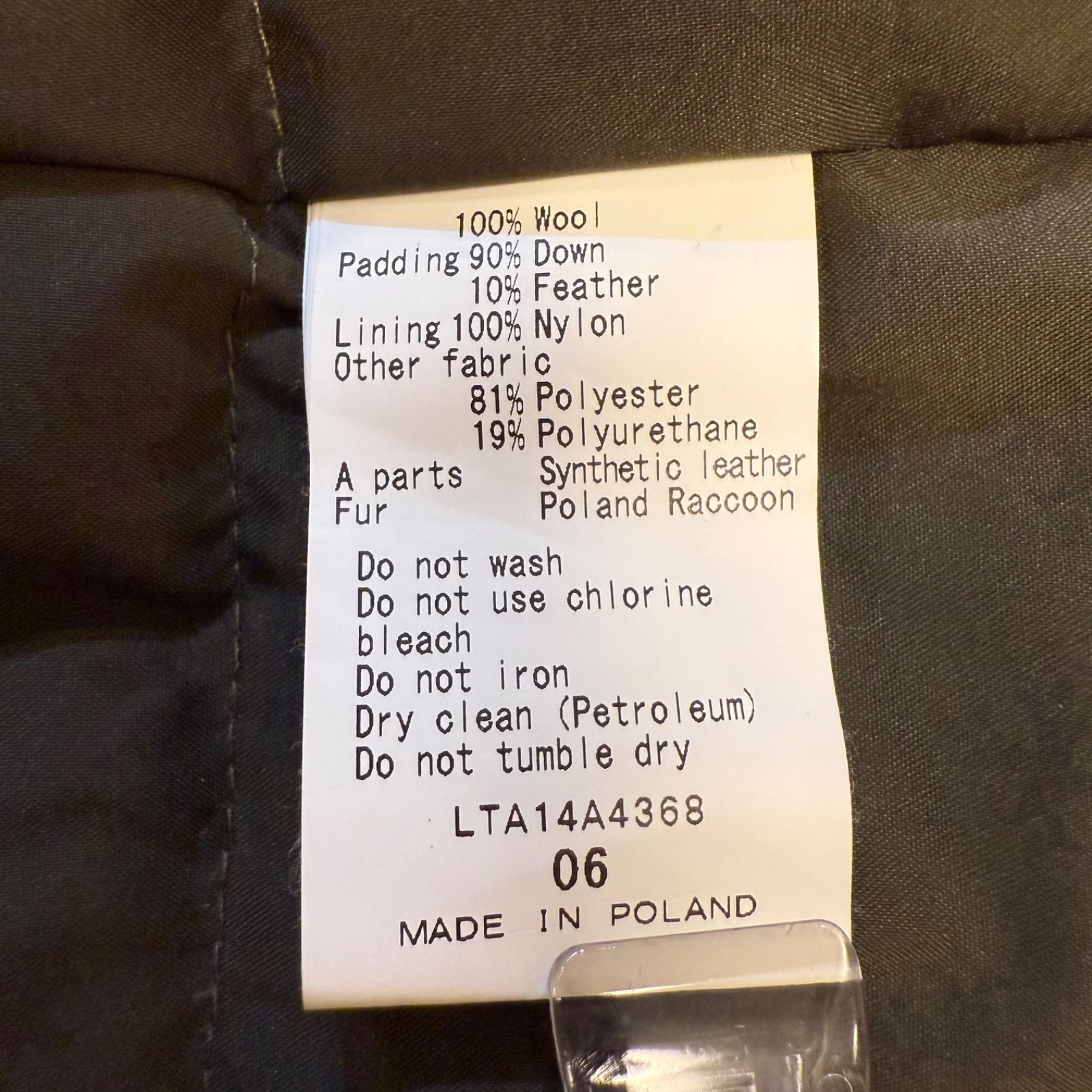 ロングダウンコート グレー