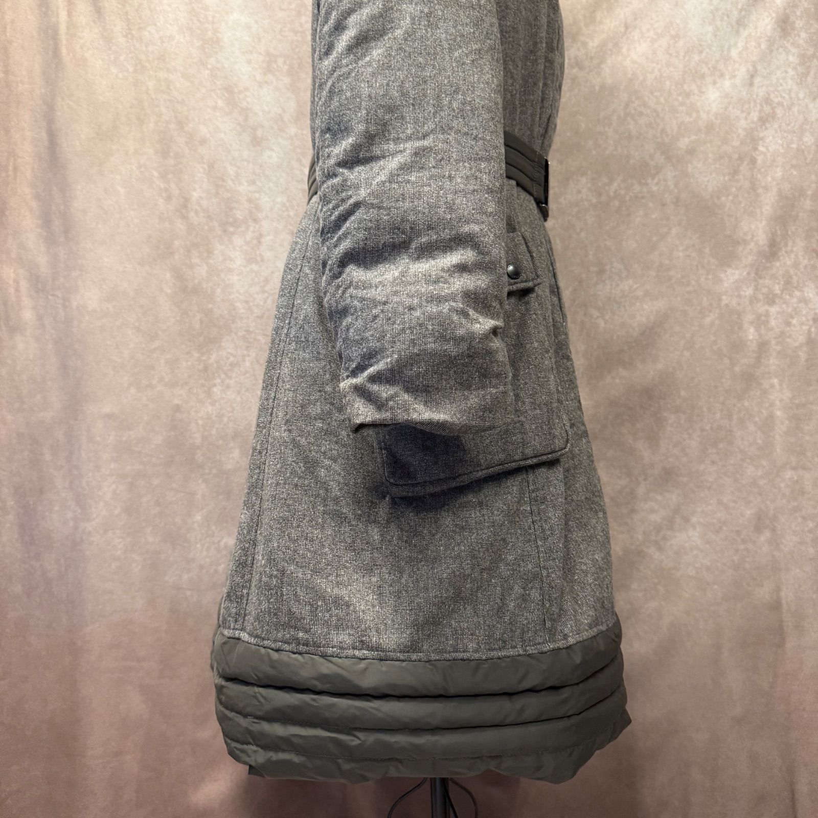 ロングダウンコート グレー